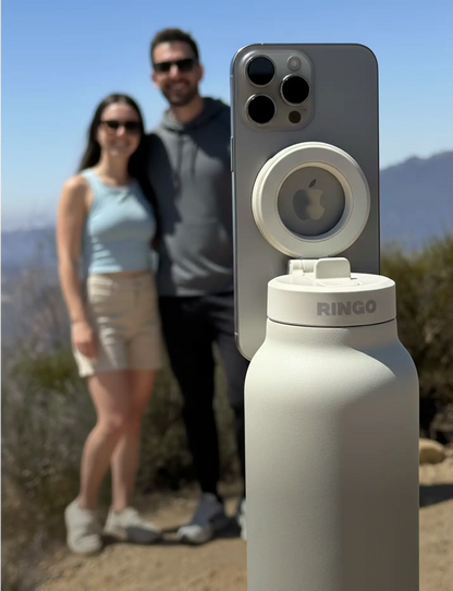RINGO PRO -Gym Outdoor Activities Water Bottle Magnetic Phone Holder Insulated With Mount Stand For Daily Hydration 710ml