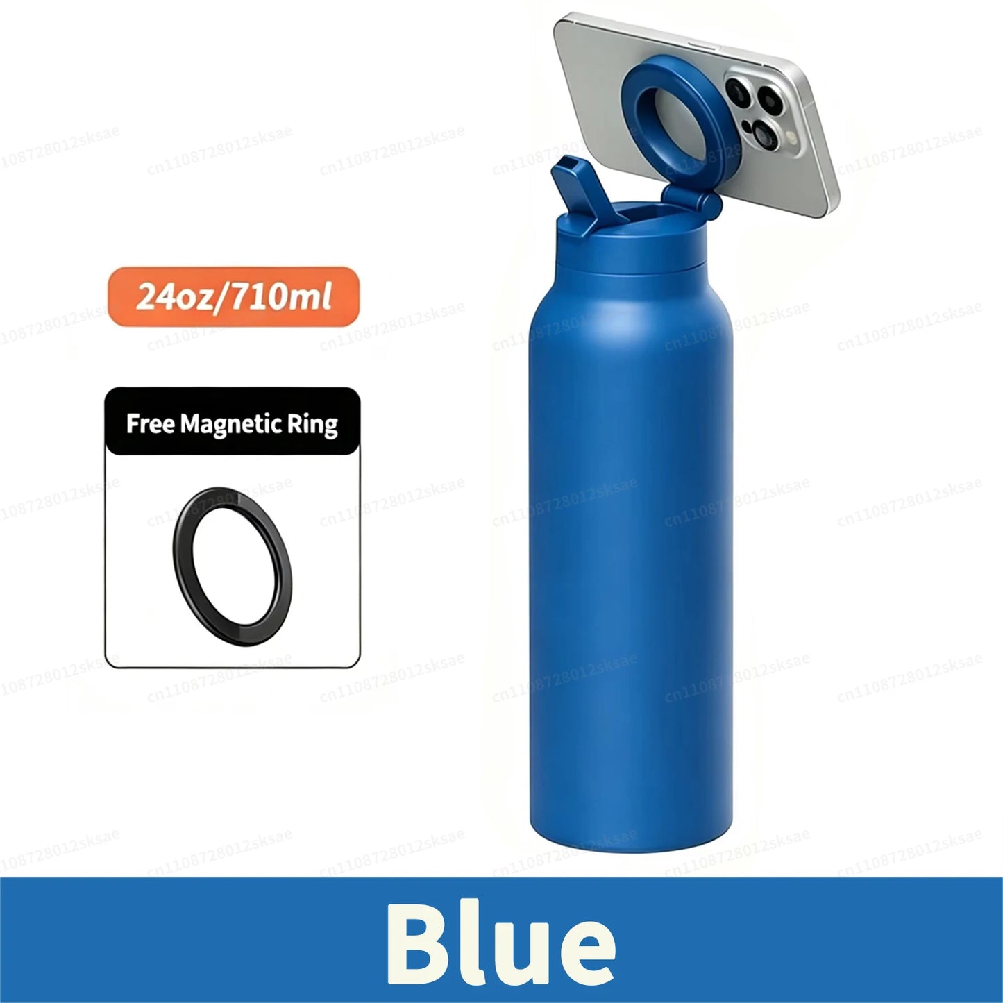 RINGO PRO -Gym Outdoor Activities Water Bottle Magnetic Phone Holder Insulated With Mount Stand For Daily Hydration 710ml
